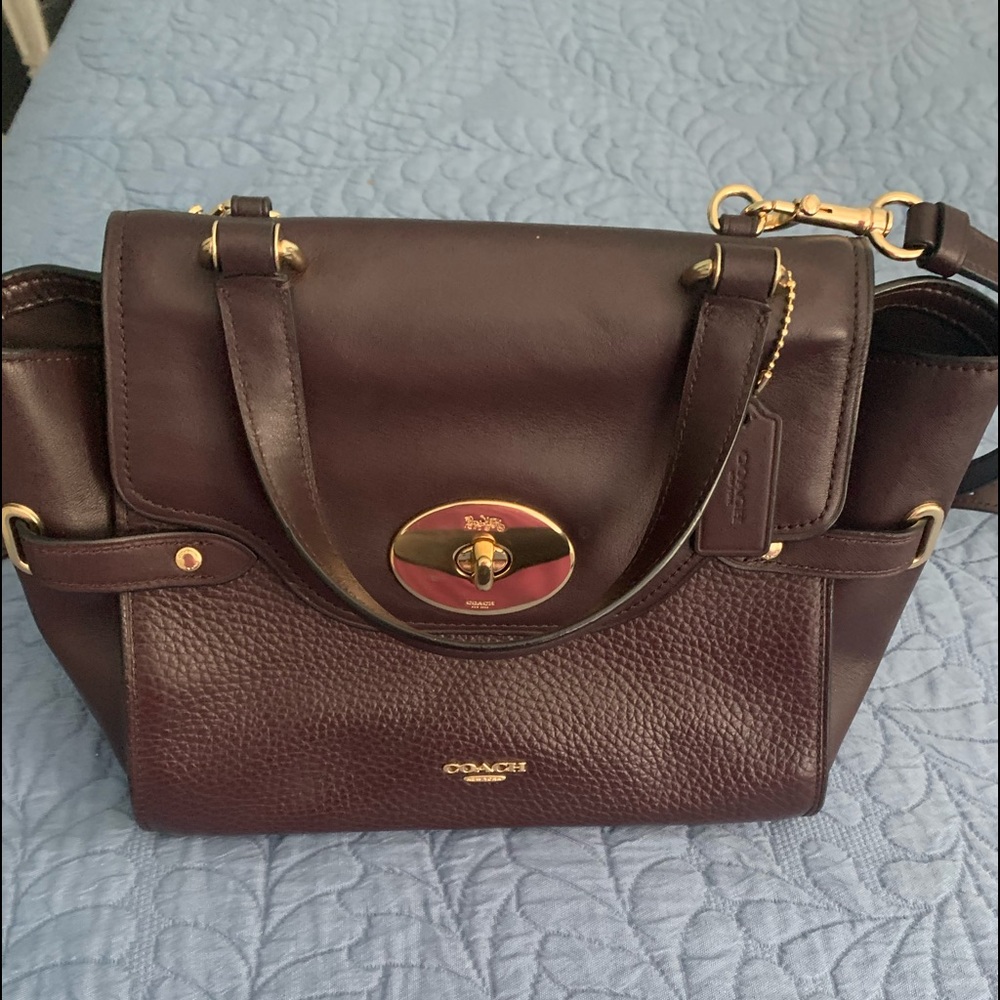 Coach purse in burgundy